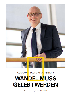 Cover der Keynote "Wandel muss gelebt werden" mit Dirk Lauenstein, Vorstand der Audi BKK.