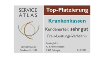 Auszeichnung der Audi BKK vom "Service Atlas".