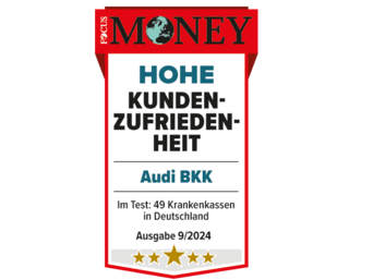 Audi BKK erhält Auszeichnung von Focus Money für hohe Kundenzufriedenheit