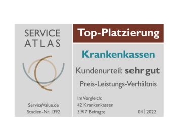 Service Atlas: Kundenurteil sehr gut im Preis-Leistungsverhältnis.